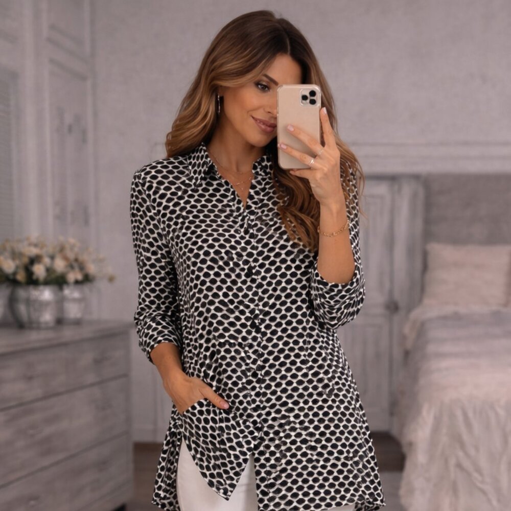Sole Dione Studio Black White Polka Dot Jacket |  L/XL | Made in USA